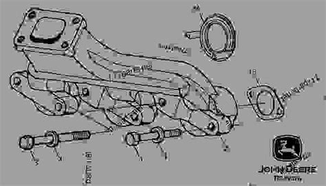 john deere skid steer 24a manifold exhaust pipe|24A .